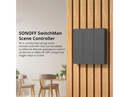 SONOFF smart διακόπτης R5W με 6x πλήκτρα, Wi-Fi, λευκός