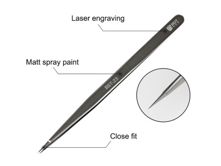 BEST τσιμπίδα BST-23, ανοξείδωτη, 140mm, ίσια