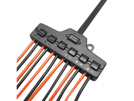 Splitter block TOOL-0095 για LED καλωδιοταινίες, 6-port, μαύρο