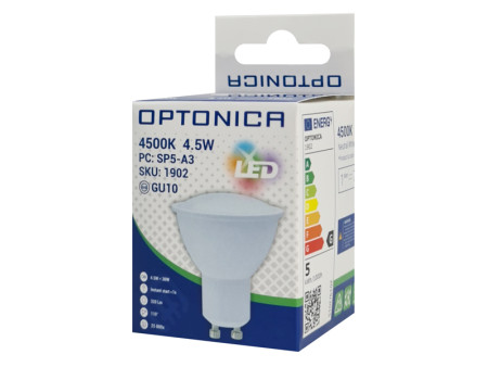 OPTONICA LED λάμπα spot 1902, 4.5W, 4500K, GU10, 320lm