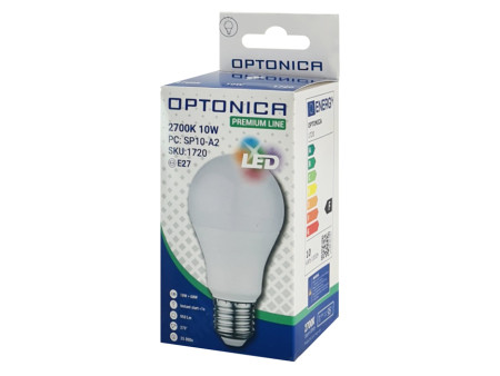 OPTONICA LED λάμπα A60 1720, 10W, 2700K, E27, 950lm