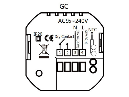 Smart θερμοστάτης αερίου BHT-009GCLW, WiFi, χωνευτός, μαύρος