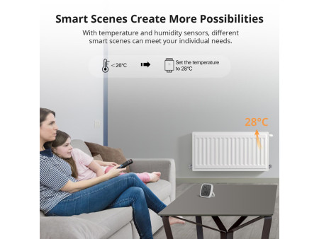 SONOFF smart θερμοστατική βαλβίδα για καλοριφέρ TRVZB, M30x1.5, 48x76mm, 6-28°C