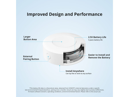 SONOFF smart διακόπτης SNZB-01P, μπαταρίας, Zigbee