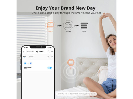 SONOFF smart διακόπτης S-MATE2, 3 κανάλια, μπαταρίας, λευκός