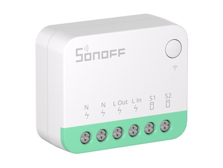 SONOFF smart διακόπτης MINIR4M, 2 κανάλια, Wi-Fi, 10A, λευκός