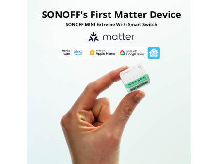 SONOFF smart διακόπτης MINIR4M, 2 κανάλια, Wi-Fi, 10A, λευκός