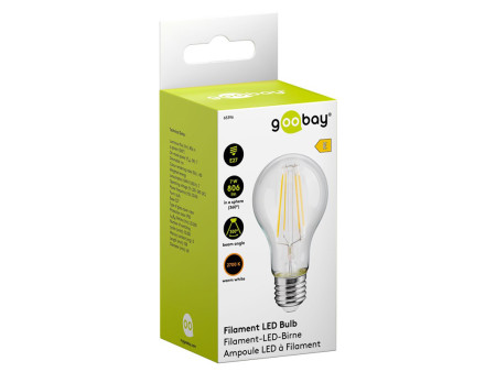 GOOBAY LED λάμπα bulb 65396, E27, Filament, 7W, 2700K, 806lm