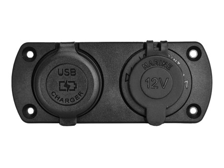 POWERTECH πρίζα 12V για σκάφη & οχήματα PTL-001, USB/USB-C θύρες, IP65