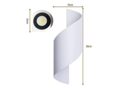 POWERTECH LED φωτιστικό τοίχου HLL-0162, 10W, 4000K, 800lm, IP65, λευκό