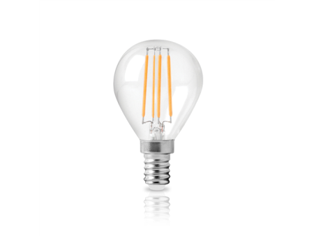 ΦOSME  LED FILAMENT G45 ΣΦΑΙΡΙΚΟ ΔΙΑΦΑΝΟ 6W-4W E14 2800k 520LM-470LM 360