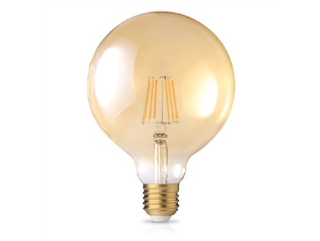 ΦOSME LED FILAMENT DIMABLE G125 GOLDEN E27 8W 2200k 720lm 360