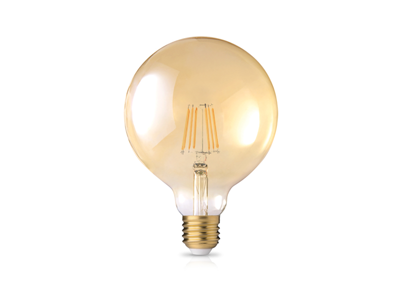 ΦOSME LED FILAMENT DIMABLE G125 GOLDEN E27 8W 2200k 720lm 360