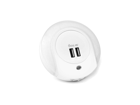 ΦOSME LED ΦΩΤΙΣΤΙΚΟ DAY/NIGHT SENSOR EU-PIN/2 USB 1W 3000K 30LM