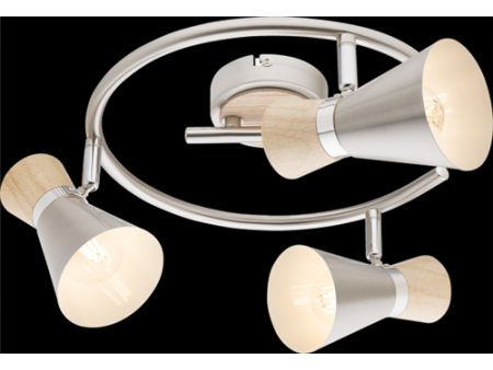 MAREIspotlights wood natural color, 3x E14