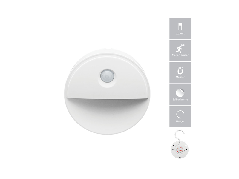 ΦOSME LED ΦΩΤΙΣΤΙΚΟ DAY/NIGHT+ MOTION  SENSOR 0.8W 3000K 80LM ΜΠΑΤΑΡΙΑΣ