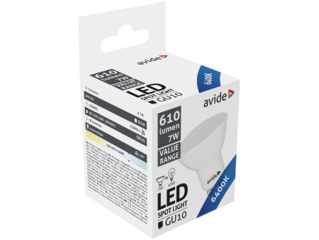 Avide LED Σπότ GU10 7W Ψυχρό 6400K Value | ATC | 15.001.0340