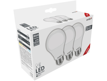 Avide LED Κοινή 10W E27 Θερμό 3000K Value 3τμχ | ATC | 15.001.1041