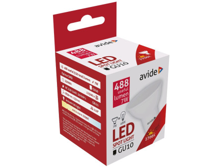 Avide LED Σπότ Αλουμίνιο + Πλαστικό 7W GU10 Θερμό 2700K | ATC | 15.001.1469