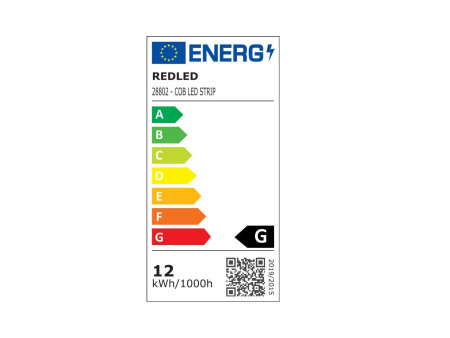 COB LED ΤΑΙΝΙΑ 24V-12W/M-IP20-WARM WHITE | REDPOINT | 28802 | 5M