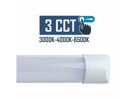 3CCT SLIM BATTEN LIGHT 20W 60CM ΛΕΥΚΟ IP20 | REDPOINT | 30135