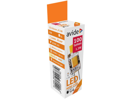 Avide LED G4 1.2W COB Λευκό 4000K | ATC | 15.001.0094