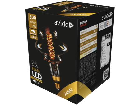 Avide LED Jumbo Pearl 8W E27 2400K Ντιμαριζόμενο 160x210mm | ATC | 15.001.0161