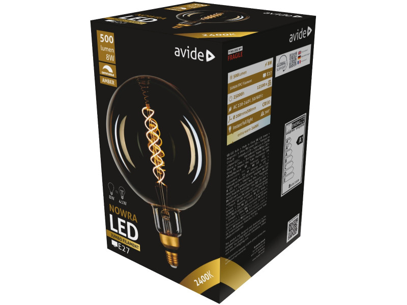 Avide LED Jumbo Nowra 8W E27 2400K Ντιμαριζόμενο 200x300mm | ATC | 15.001.0160