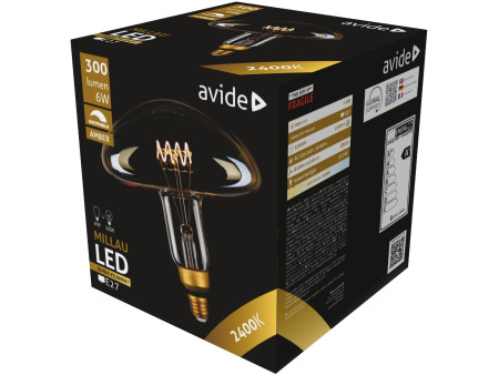 Avide LED Jumbo Millau 6W E27 2400K Ντιμαριζόμενο 200x210mm | ATC | 15.001.0159