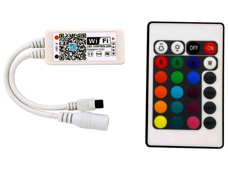 Avide LED Ταινία 12V 100W RGB+W IR Τηλεχειριστήριο και WIFI Ελεγκτής | ATC | 15.001.0984