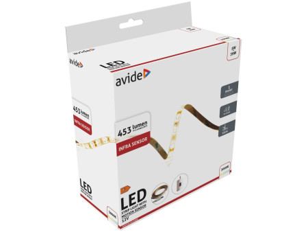 Avide LED Ταινία Blister με Αισθητήρα Υπερύθρων 12V 1m 5W 3000K | ATC | 15.001.1961