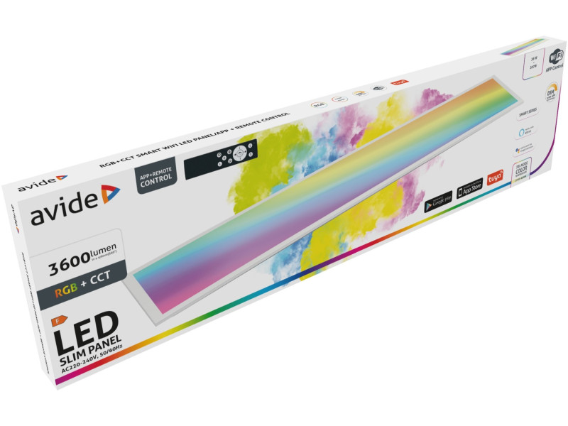 Avide LED Slim Panel 1195x295x30mm 36W RGB+CCT | ATC | 15.001.1997