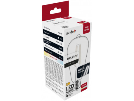 Avide LED White Filament ST64 8.5W E27 WW 2700K | ATC | 15.001.2061