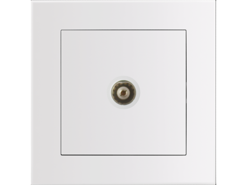 Entac Arnold Recessed wall TV socket End type White | ATC | 15.005.0114