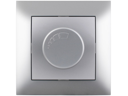 Entac Arnold Recessed wall switch dimmer max.200W Silver | ATC | 15.005.0112