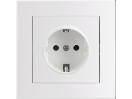 Entac Arnold Recessed wall socket earthed White