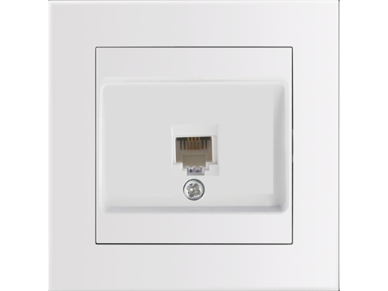 Entac Arnold Recessed wall Phone socket White | ATC | 15.005.0108