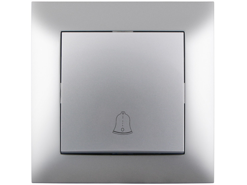 Entac Arnold Recessed doorbell switch Silver | ATC | 15.005.0104