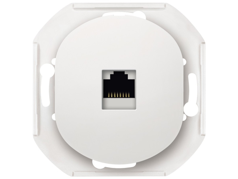 EON E616S.0 Data socket without cover frame 1xRJ45 Cat 6A FTP, white | ATC | 15.005.0178