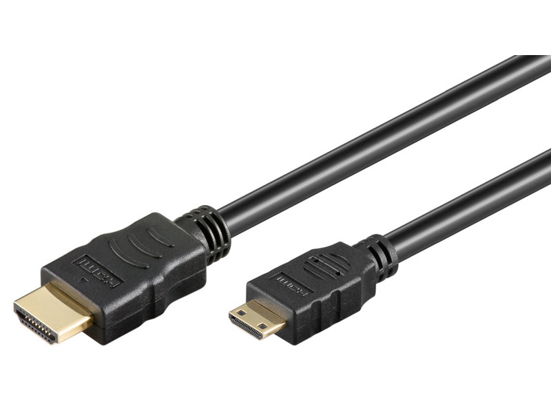 GOOBAY καλώδιο mini HDMI σε HDMI 31934 με Ethernet, 4K/30Hz, 5m, μαύρο