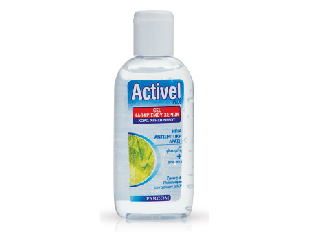 ACTIVEL αντισηπτικό gel χεριών, με γλυκερίνη & aloe vera, 80ml