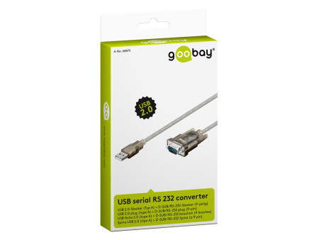 GOOBAY καλώδιο USB σε RS-232 68875, 1 Mbit/s, 1.5m, διάφανο