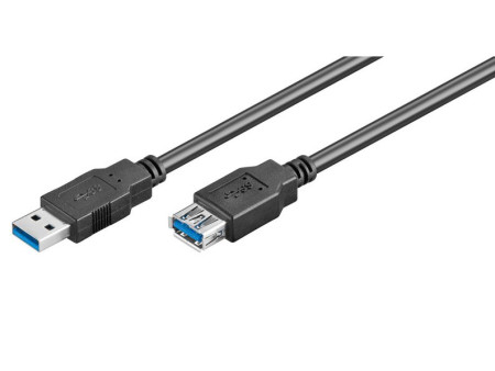 GOOBAY καλώδιο USB 3.0 σε USB (F) 93998, copper, 1.8m, μαύρο