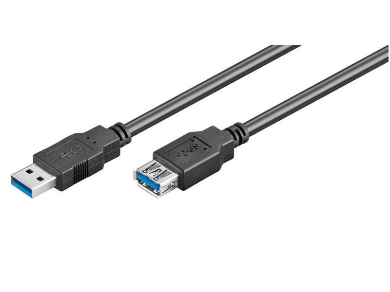 GOOBAY καλώδιο USB 3.0 σε USB (F) 93998, copper, 1.8m, μαύρο