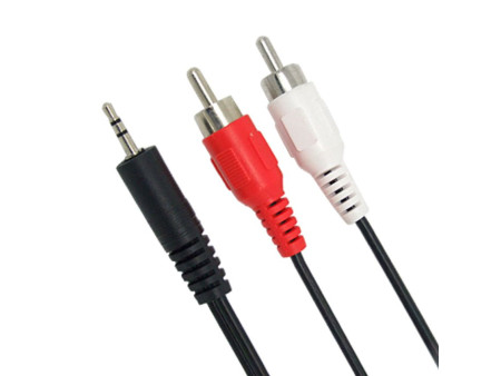 POWERTECH καλώδιο 3.5mm σε 2x RCA CAB-R007, 1.5m, μαύρο