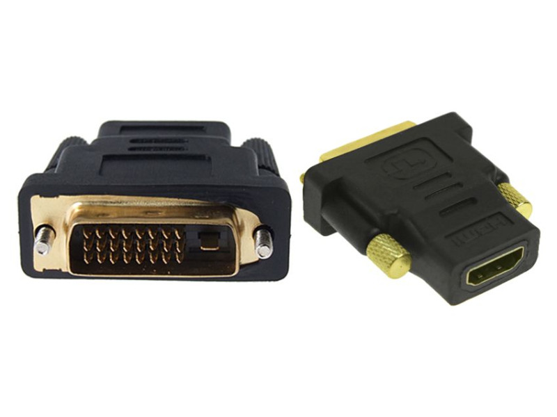 POWERTECH αντάπτορας HDMI θηλυκό σε DVI 24+1 αρσενικό ADA-H003, μαύρος