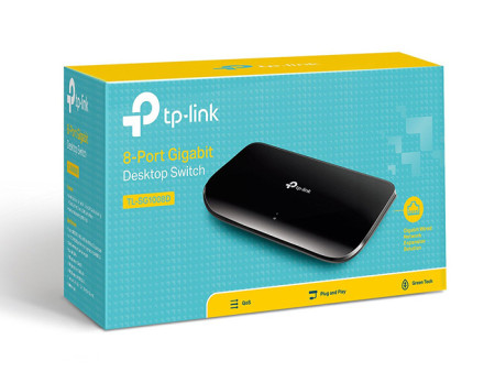 TP-LINK Desktop Switch TL-SG1008D, 8-port 10/100/1000Mbps, Ver. 12.0