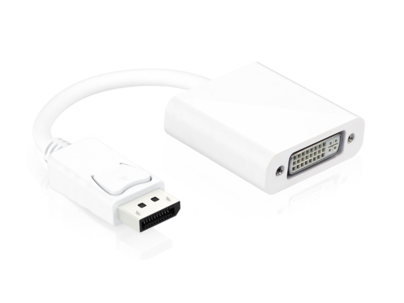 POWERTECH αντάπτορας DisplayPort σε DVI 24+5 CAB-DP005, 0.20m, λευκός