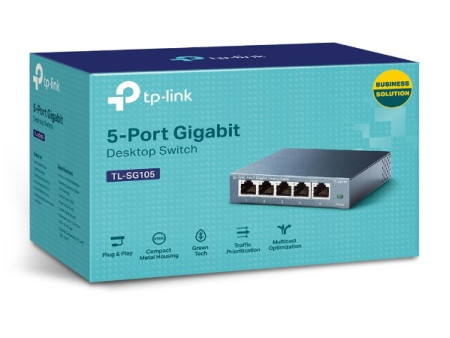 TP-LINK Gigabit Switch TL-SG105, 5 θύρες, Ver. 8.0