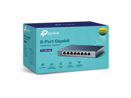 TP-LINK Desktop Switch TL-SG108 8 Θυρών, 10/100/1000Mbps, Ver. 6.0